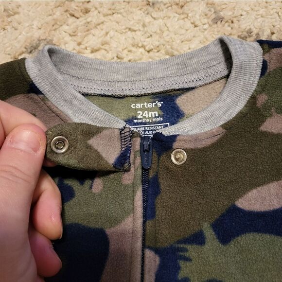 Carter's boy bundle of 2 fleece one piece footie sleepers - Picture 13 of 16